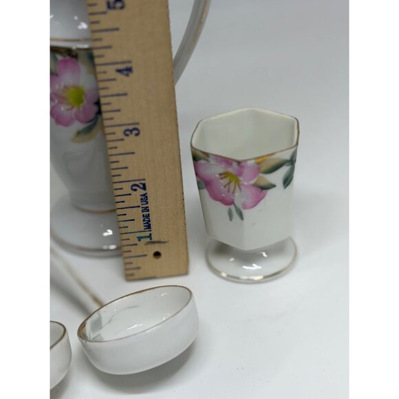 VTG Noritake Azalea 4-Set Berry Set Creamer & Ladles Footed Cups 4"-5.5", Japan - Picture 7 of 10